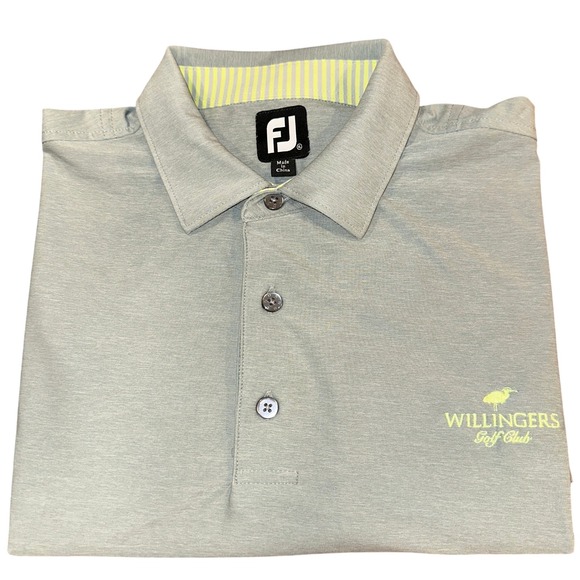 FootJoy Other - FootJoy Mens XL ProDry Golf Polo‎ Shirt Sage Green Willingers Golf Club Logo